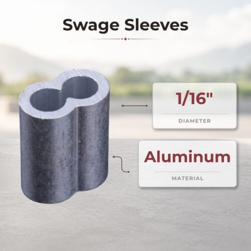 Aluminum Crimping Loop Sleeves (sold in sets)